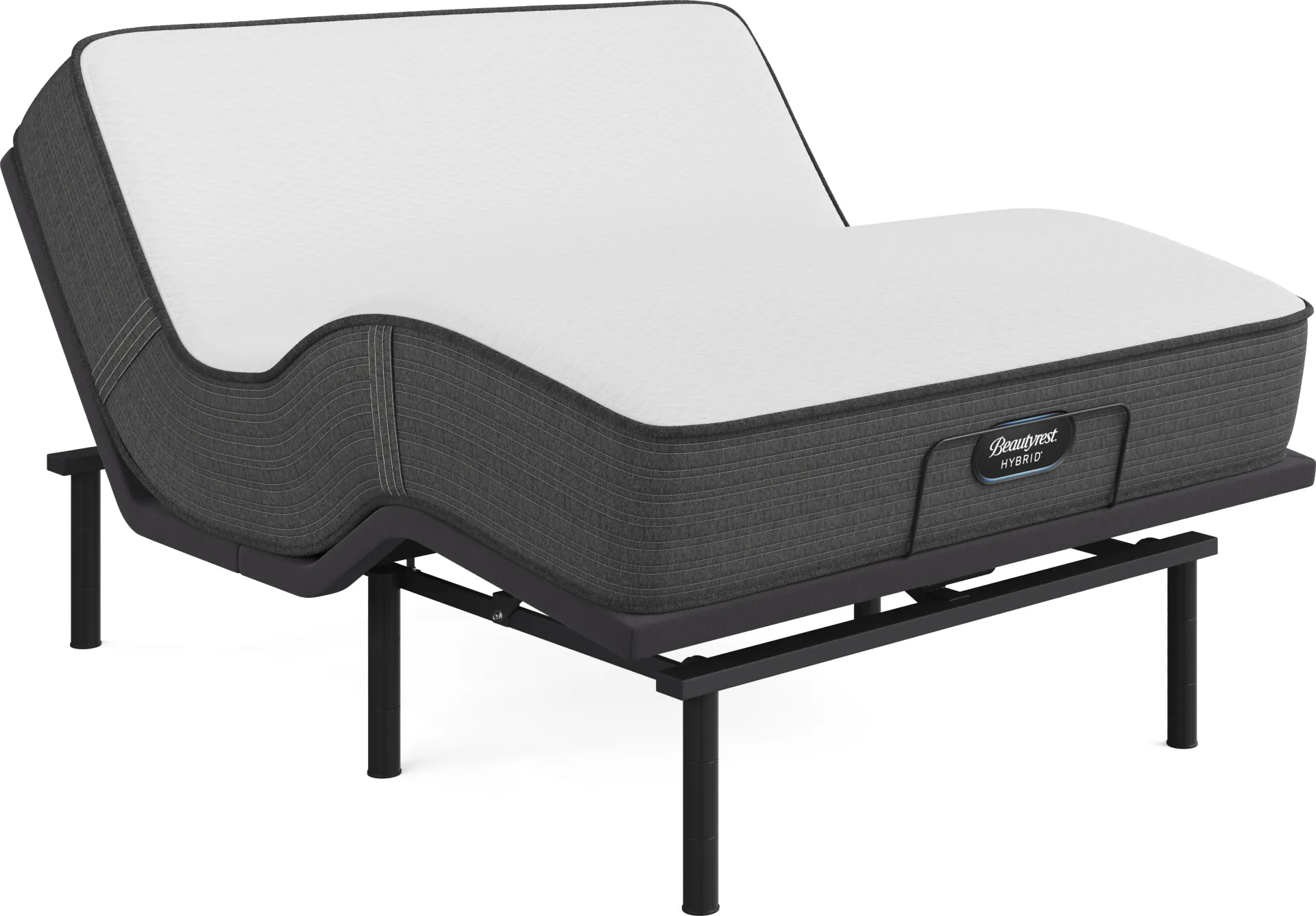 BeautyRest Select Hybrid Broad Peak Split King Mattress with BaseLogic Silver - Image 1