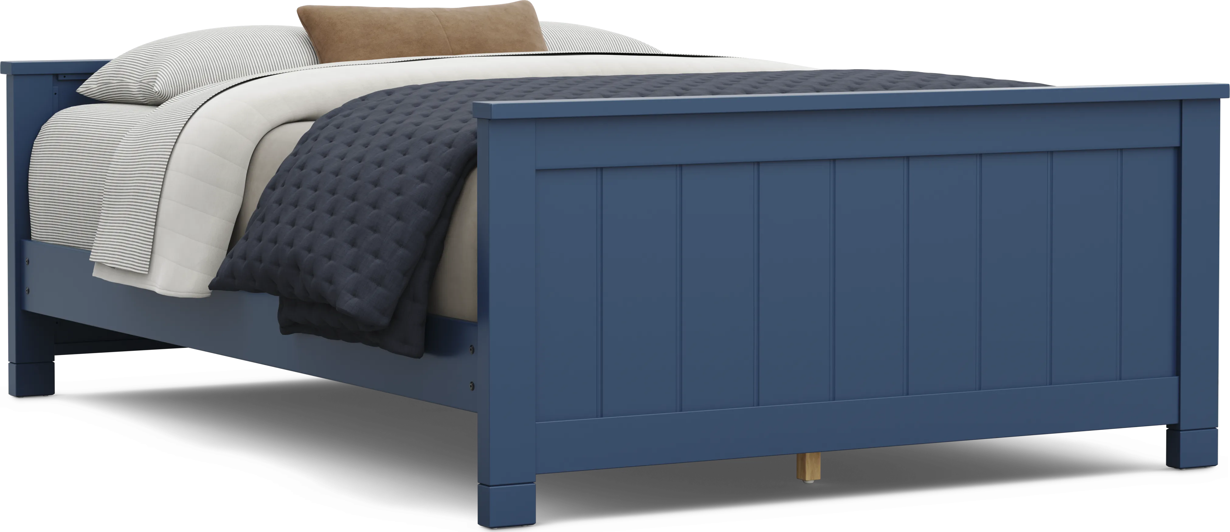 Kids Cottage Colors 2.0 Navy Full Low Profile Bed - Thumbnail - Image 1