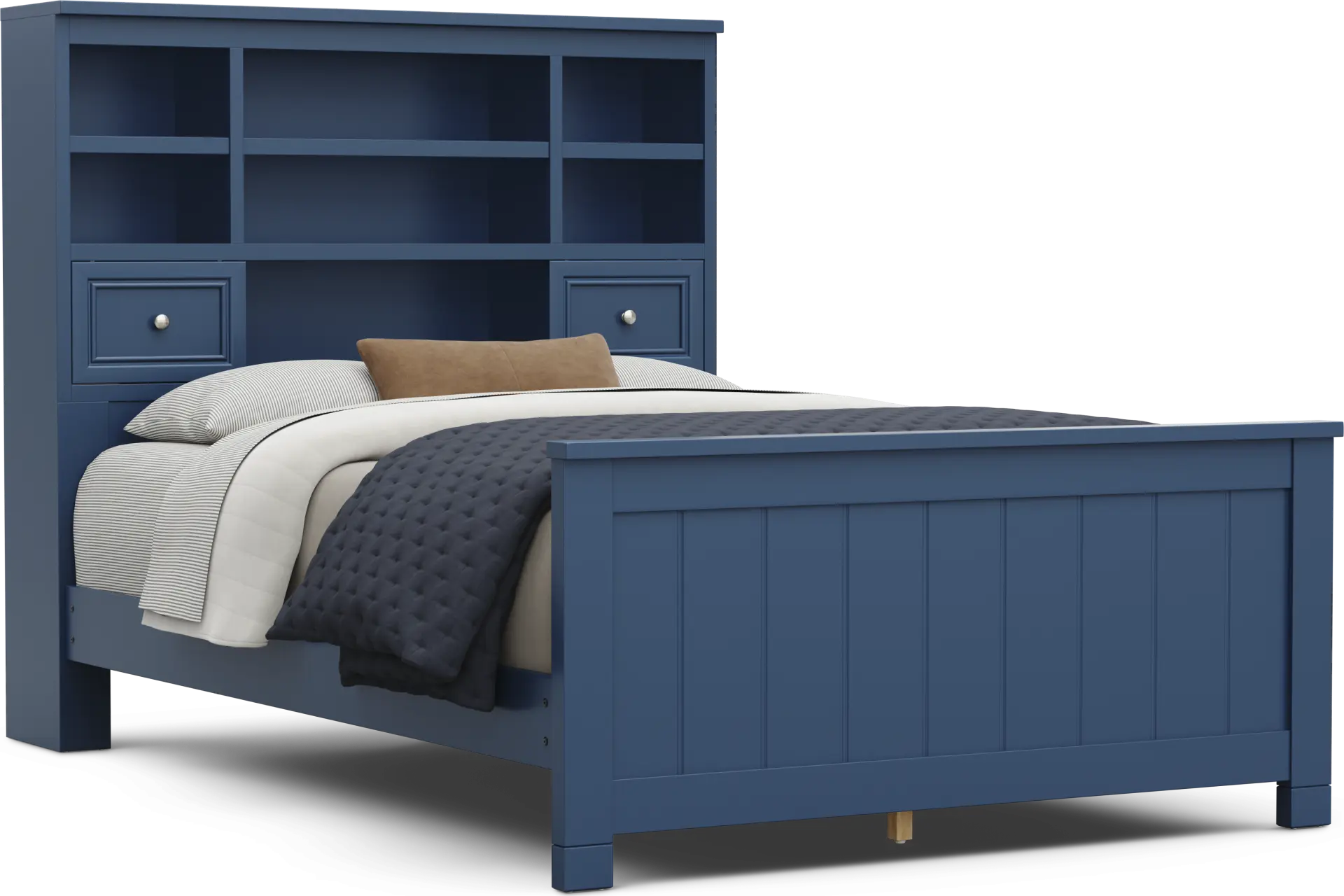 Kids Cottage Colors 2.0 Navy Full Bookcase Bed