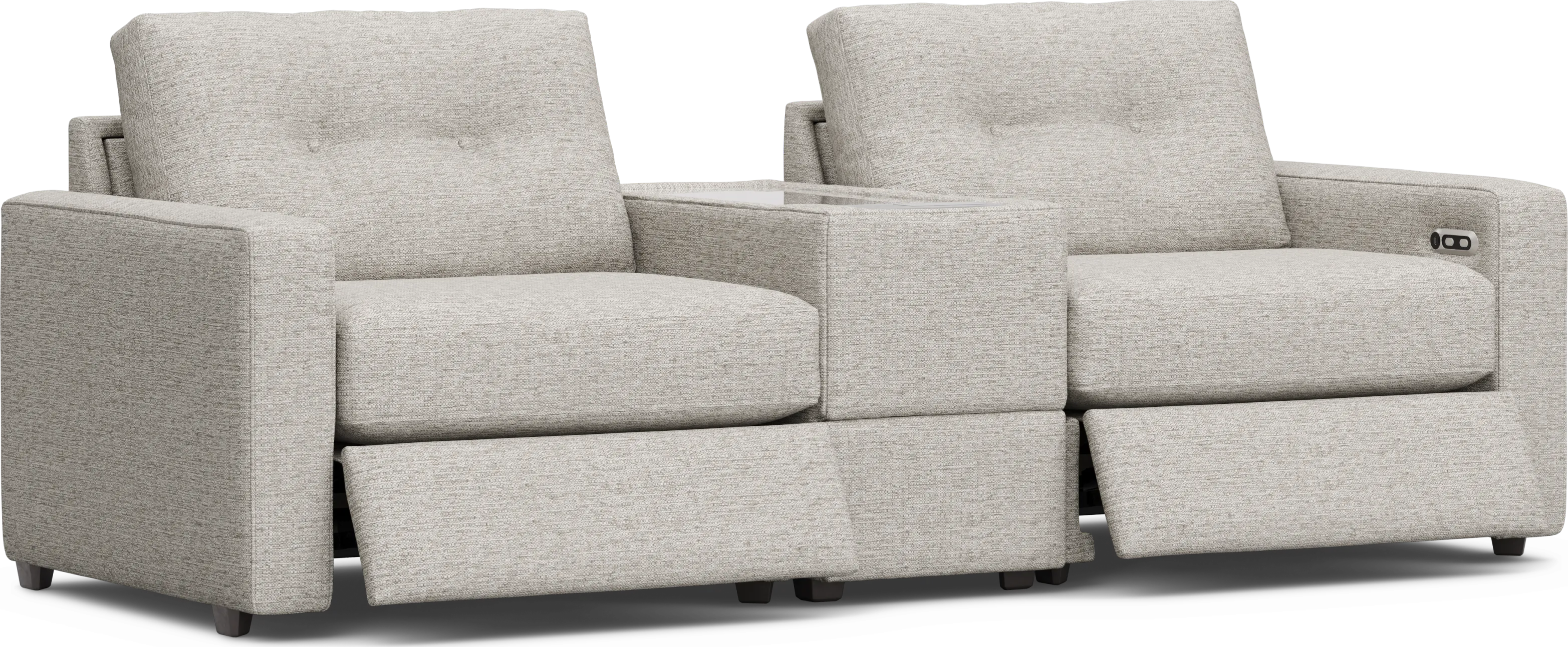 Pebble 3 Pc Power Reclining ModularOne with Media Console - Thumbnail - Image 1