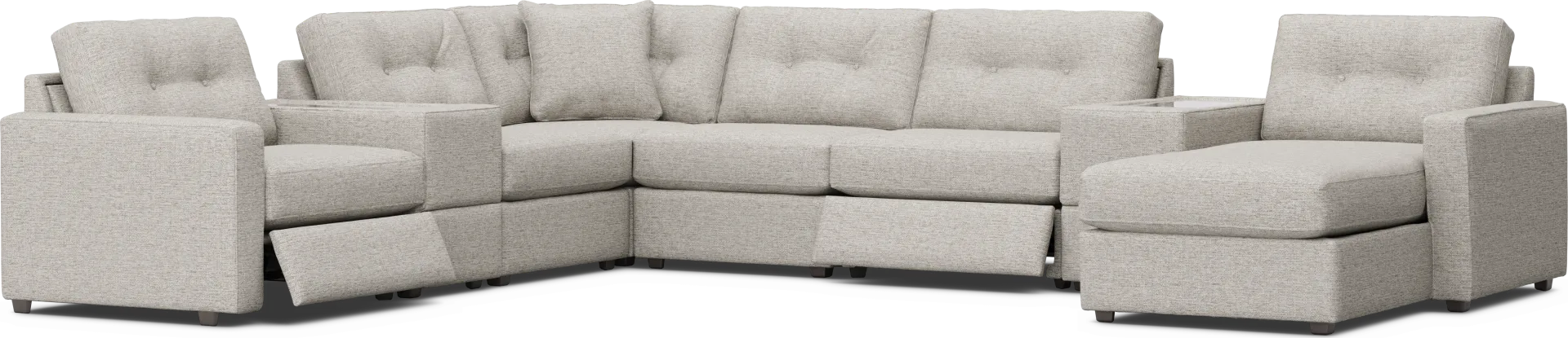 Pebble 8 Pc Power Reclining ModularOne - Image 1