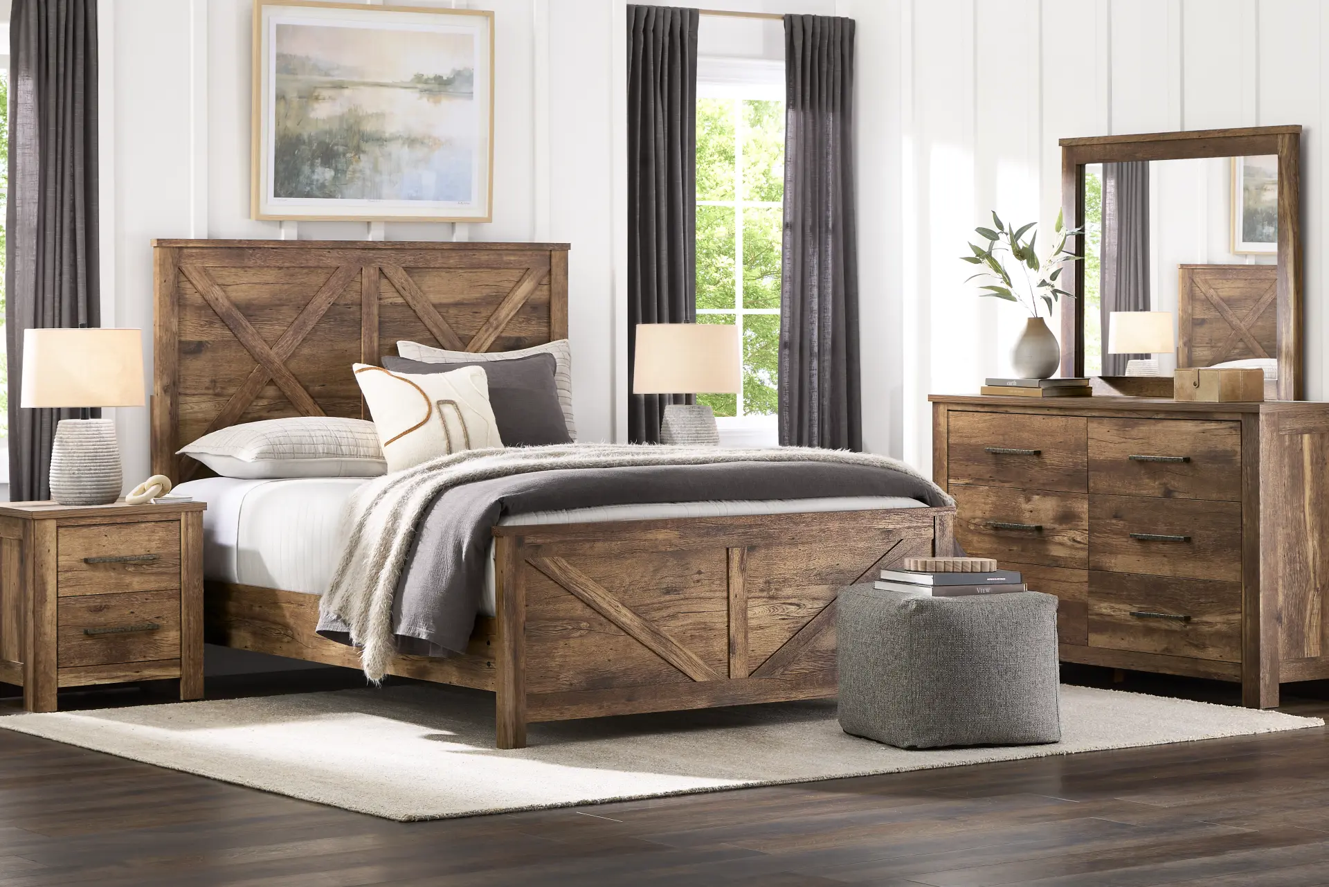 Glen Oaks Brown 5 Pc Queen Panel Bedroom