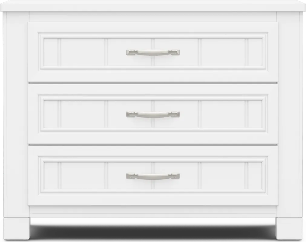 Kids Cottage Colors 2.0 White 3-Drawer Chest