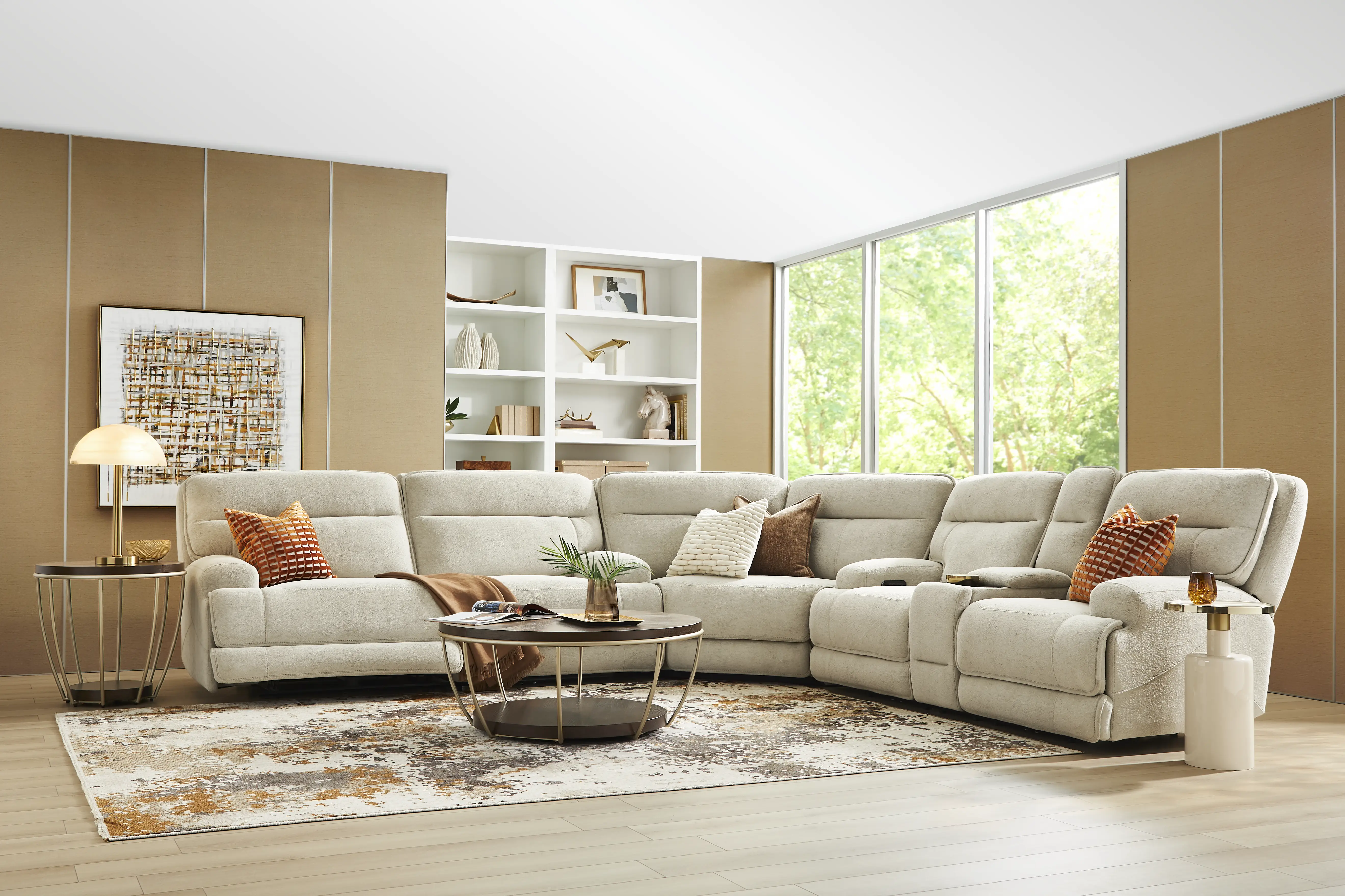 Brayden Light Gray 3 Pc Dual Power Reclining Sectional - Thumbnail - Image 2