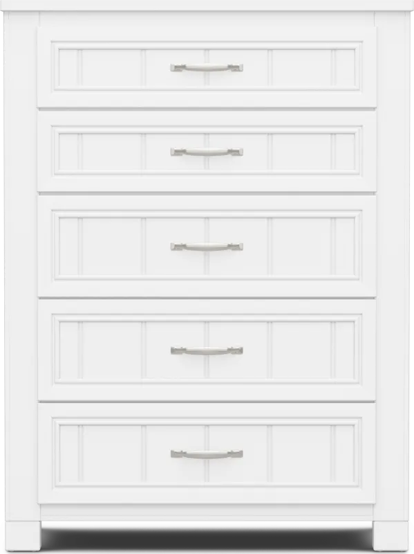 Kids Cottage Colors 2.0 White 5-Drawer Chest