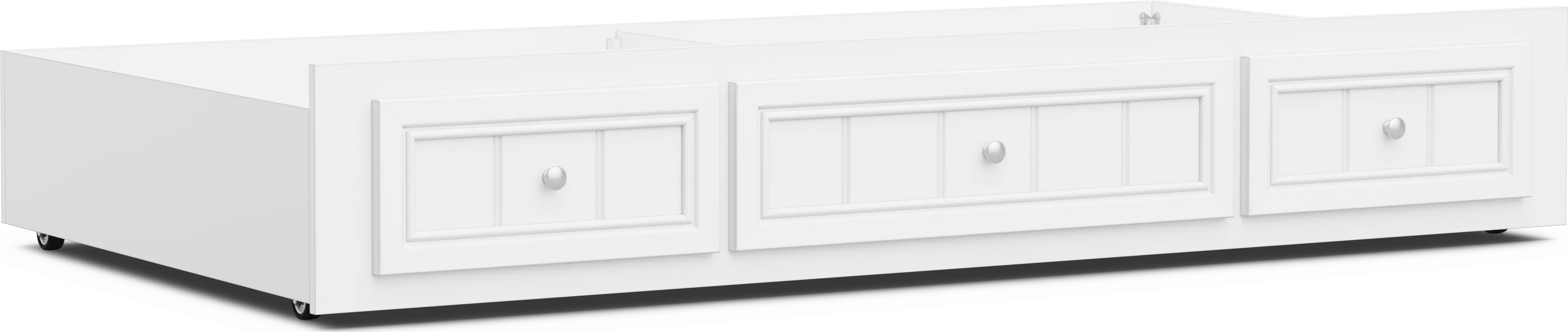 Kids Cottage Colors 2.0 White Twin Storage Trundle - Thumbnail - Image 1