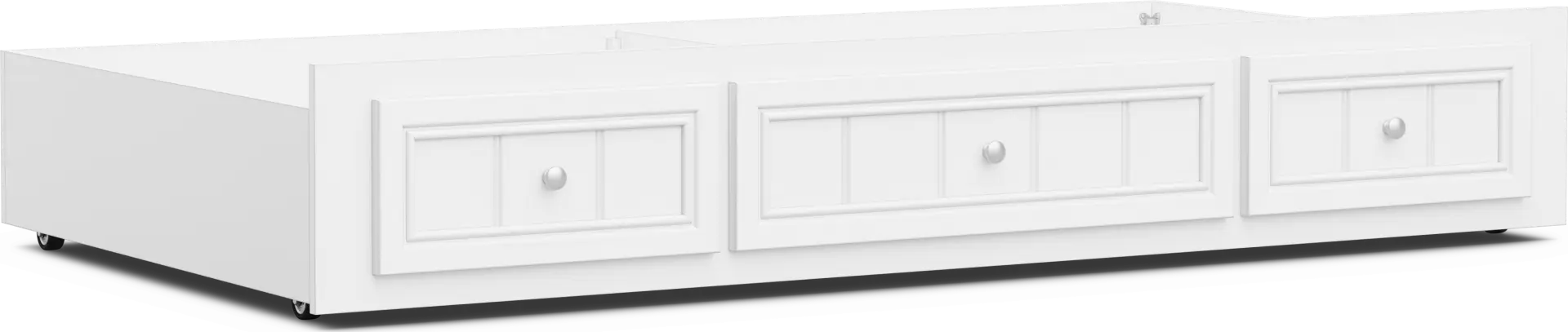 Kids Cottage Colors 2.0 White Twin Storage Trundle
