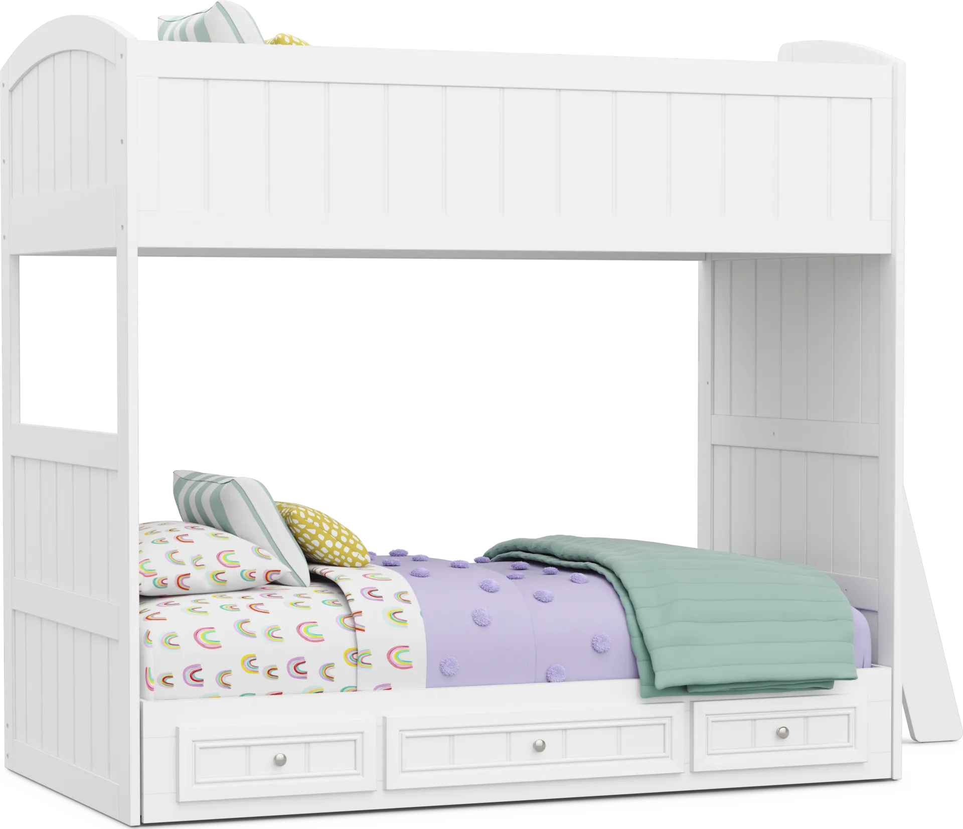 Kids Cottage Colors 2.0 White Twin/Twin Loft - Image 1
