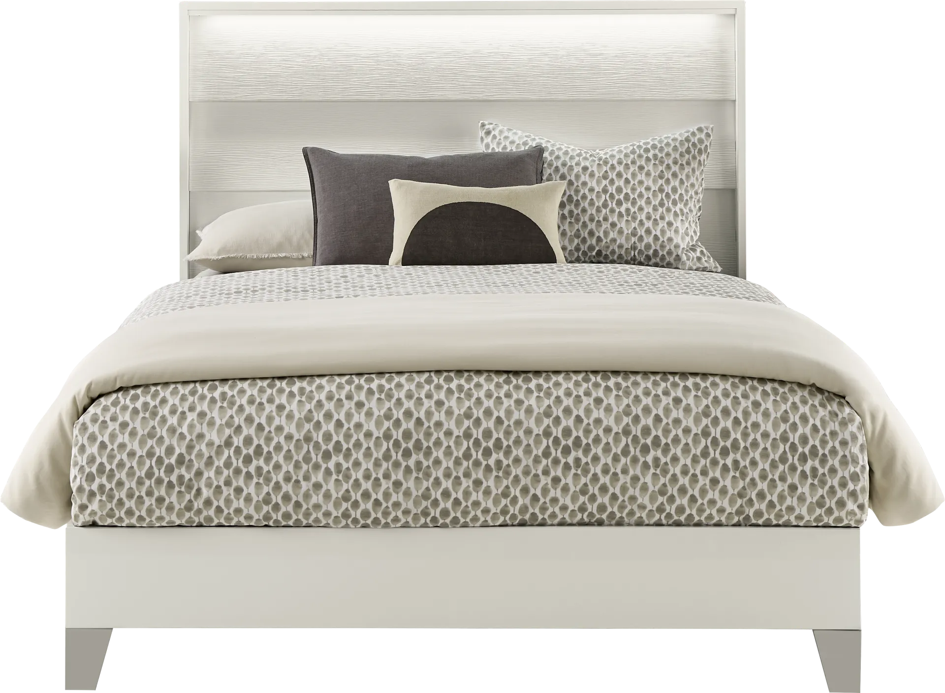 Auralight White 5 Pc Queen Panel Bedroom - Image 2