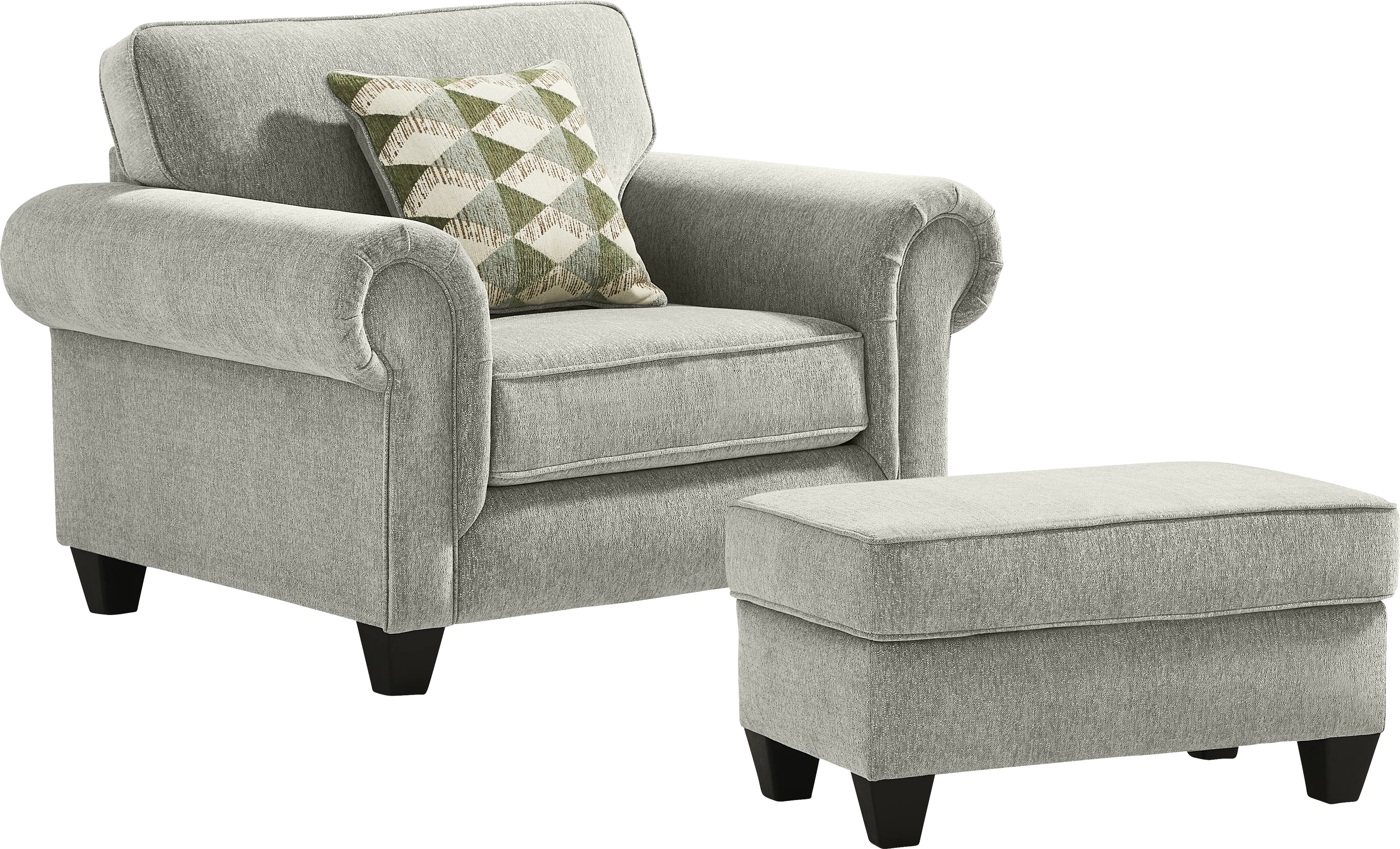 Hathaway Aqua Chair and Ottoman - Thumbnail - Image 1
