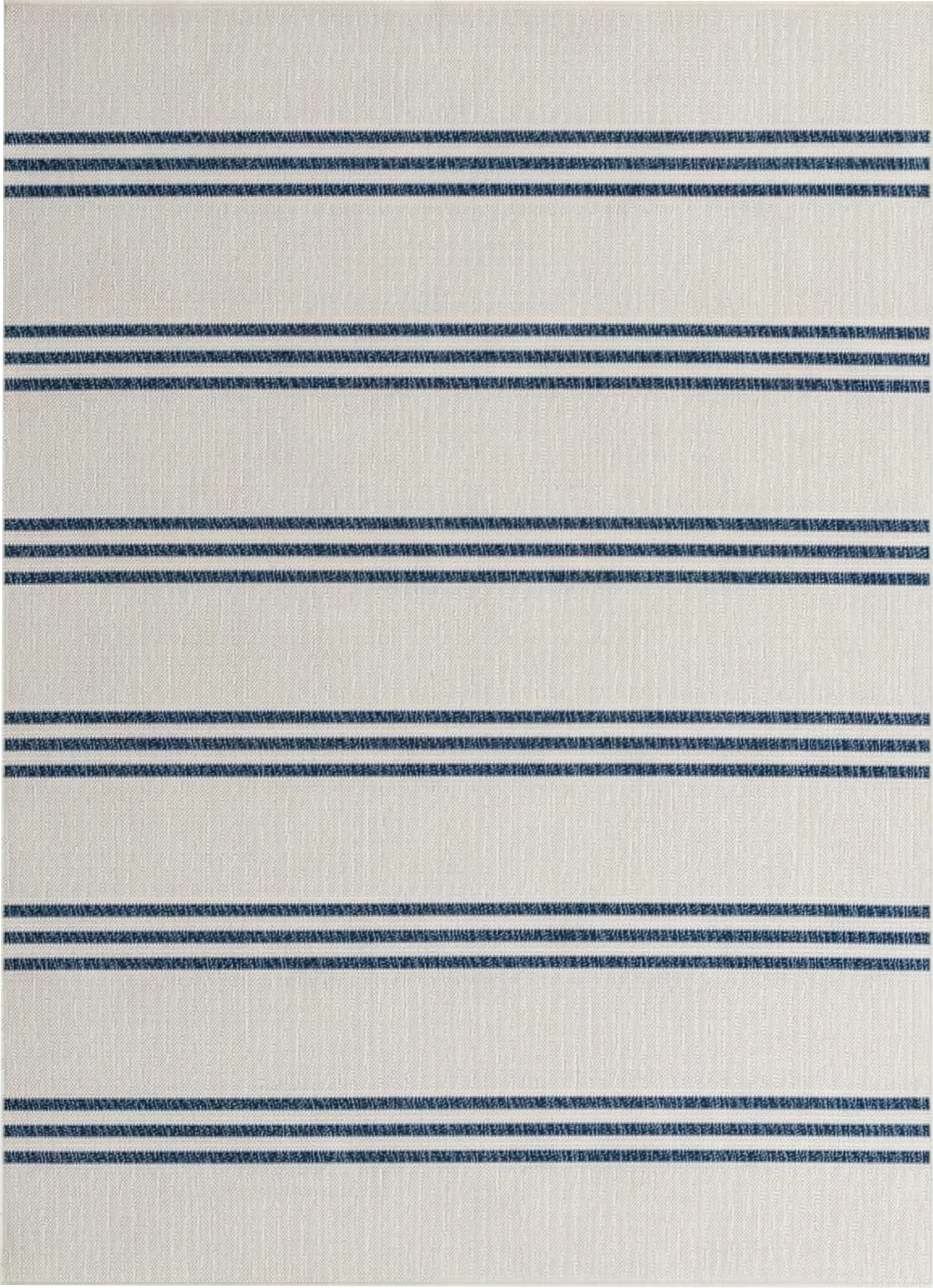 Bay Stripe Ivory 5'3 x 8' Indoor/Outdoor Rug - Image 1