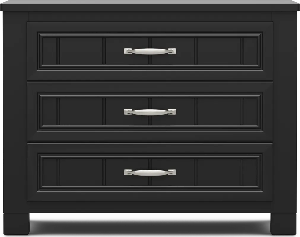 Kids Cottage Colors 2.0 Black 3-Drawer Chest