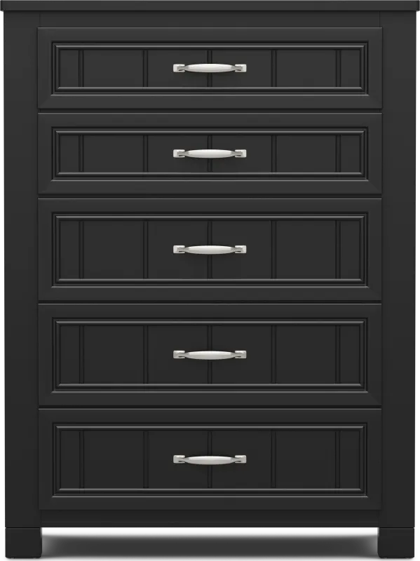 Kids Cottage Colors 2.0 Black 5-Drawer Chest