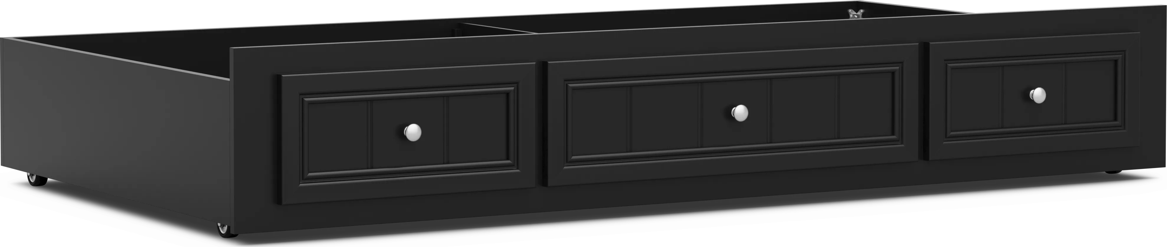 Kids Cottage Colors 2.0 Black Twin Storage Trundle - Thumbnail - Image 1