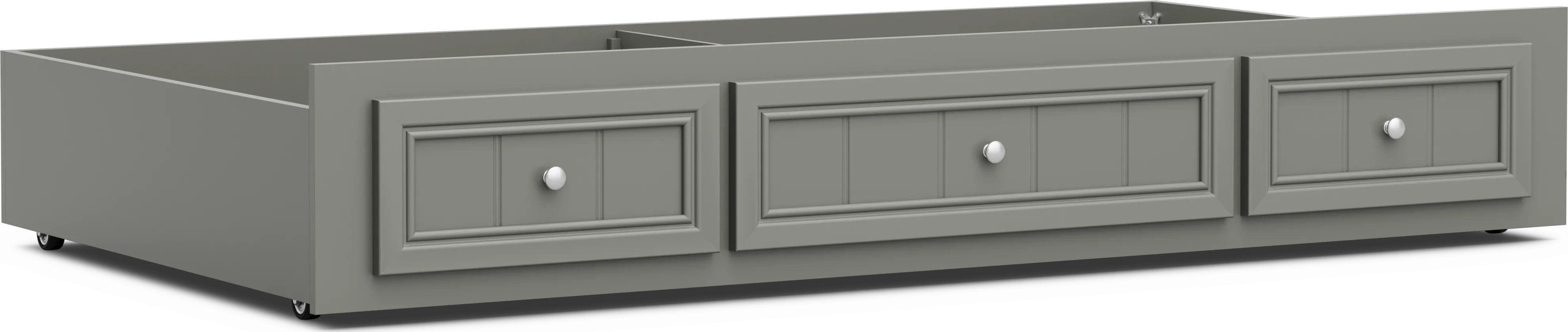 Kids Cottage Colors 2.0 Gray Twin Storage Trundle - Thumbnail - Image 1