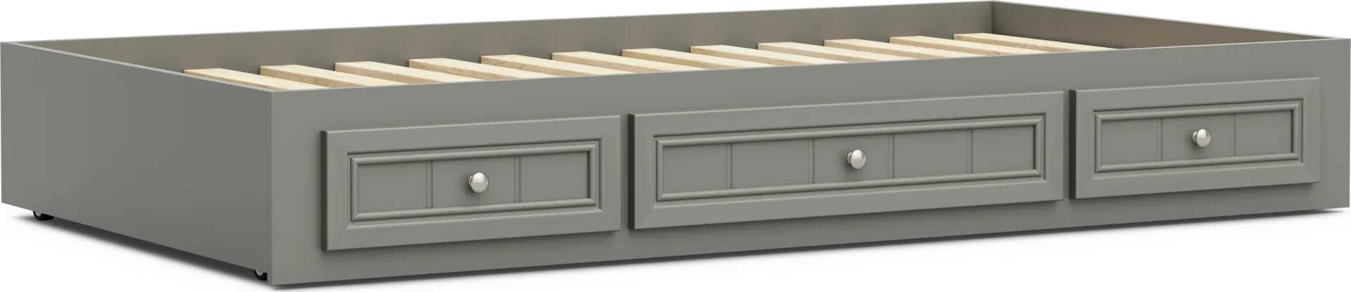Kids Cottage Colors 2.0 Gray Twin Platform Bed with 3 Storage Drawers