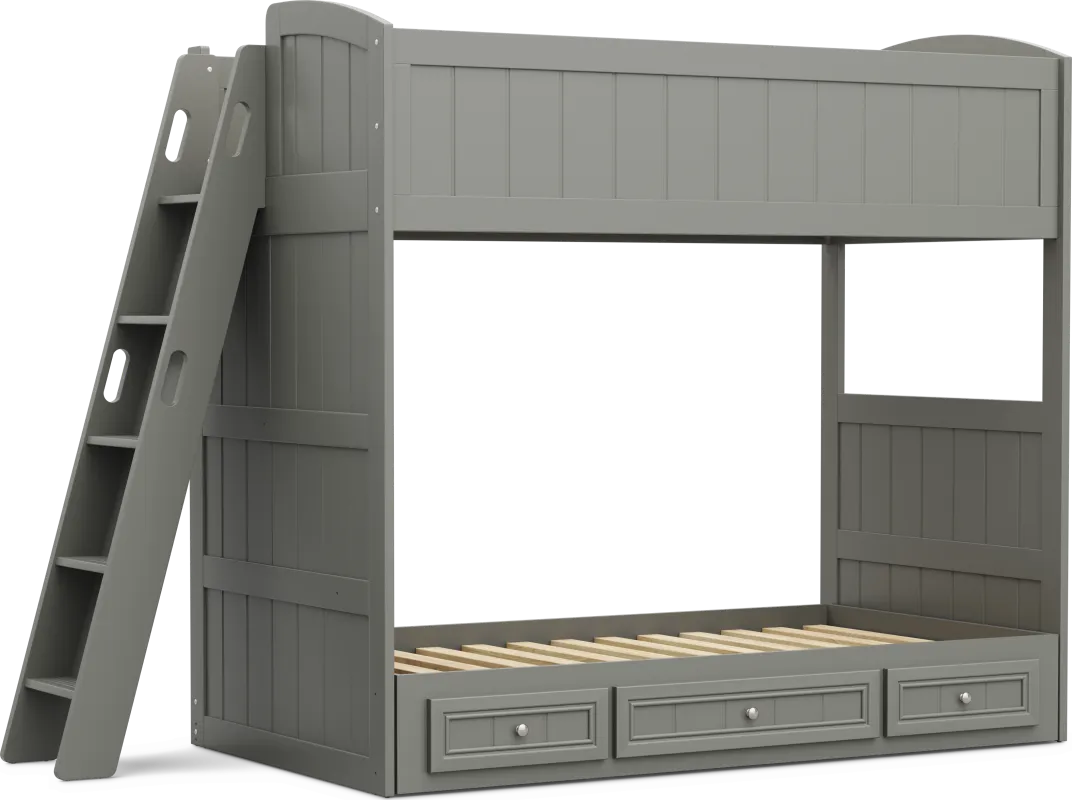 Kids Cottage Colors 2.0 Gray Twin/Twin Loft