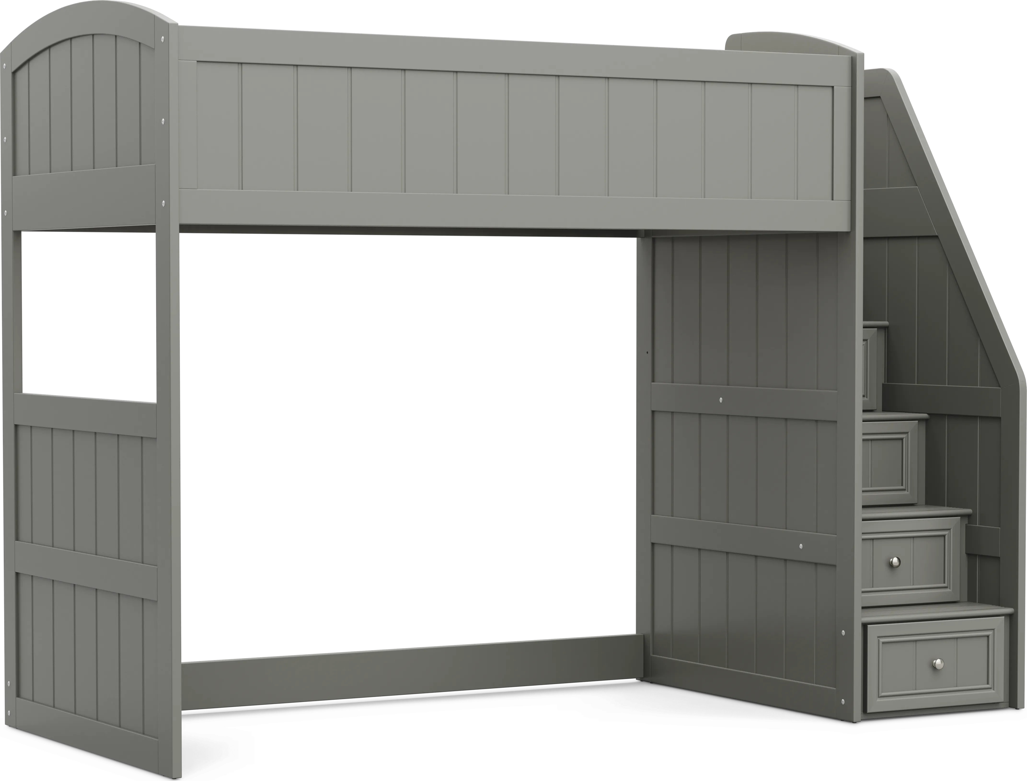 Kids Cottage Colors 2.0 Gray Twin Step Loft - Thumbnail - Image 1