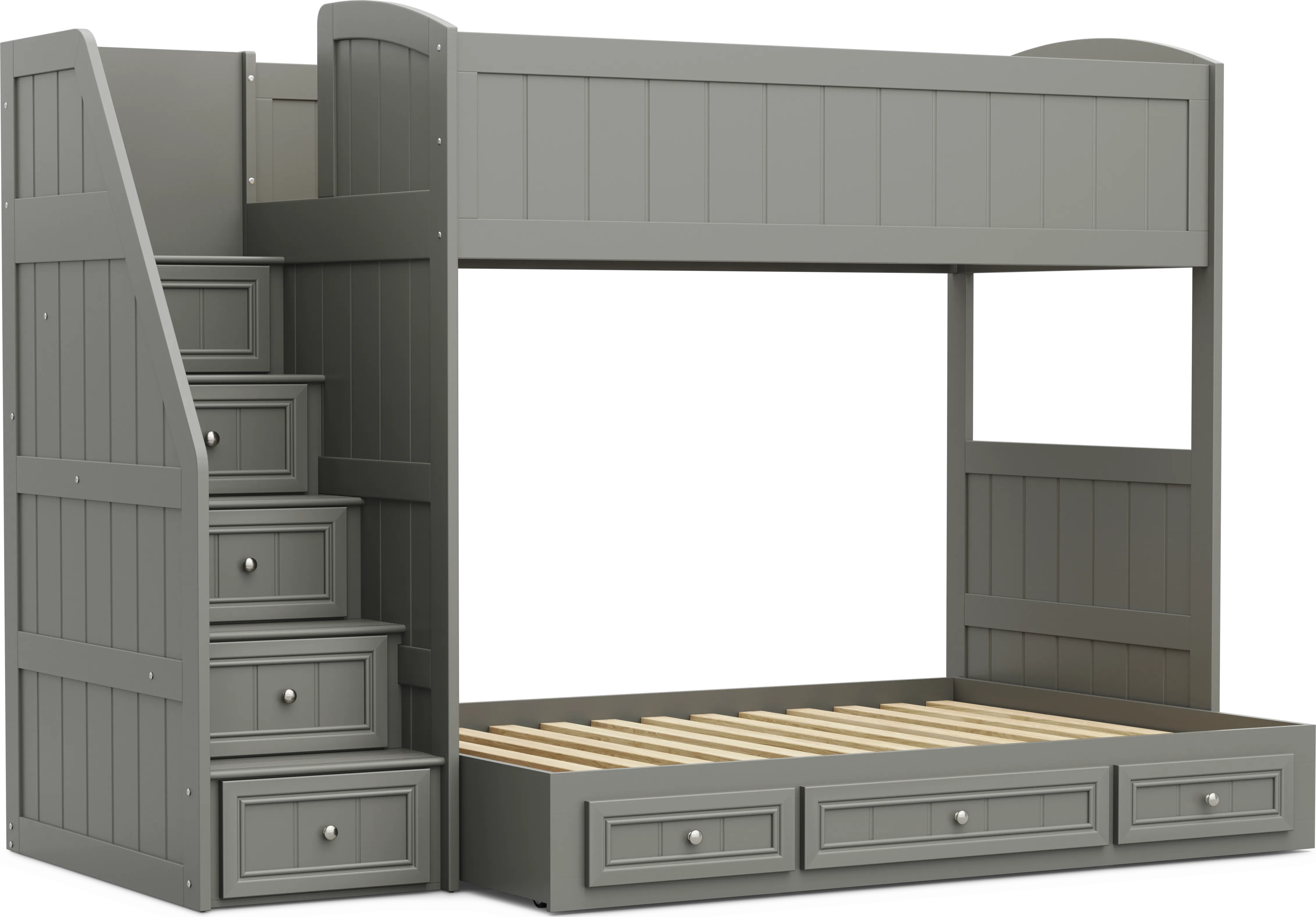 Kids Cottage Colors 2.0 Gray Twin/Full Step Loft - Thumbnail - Image 1