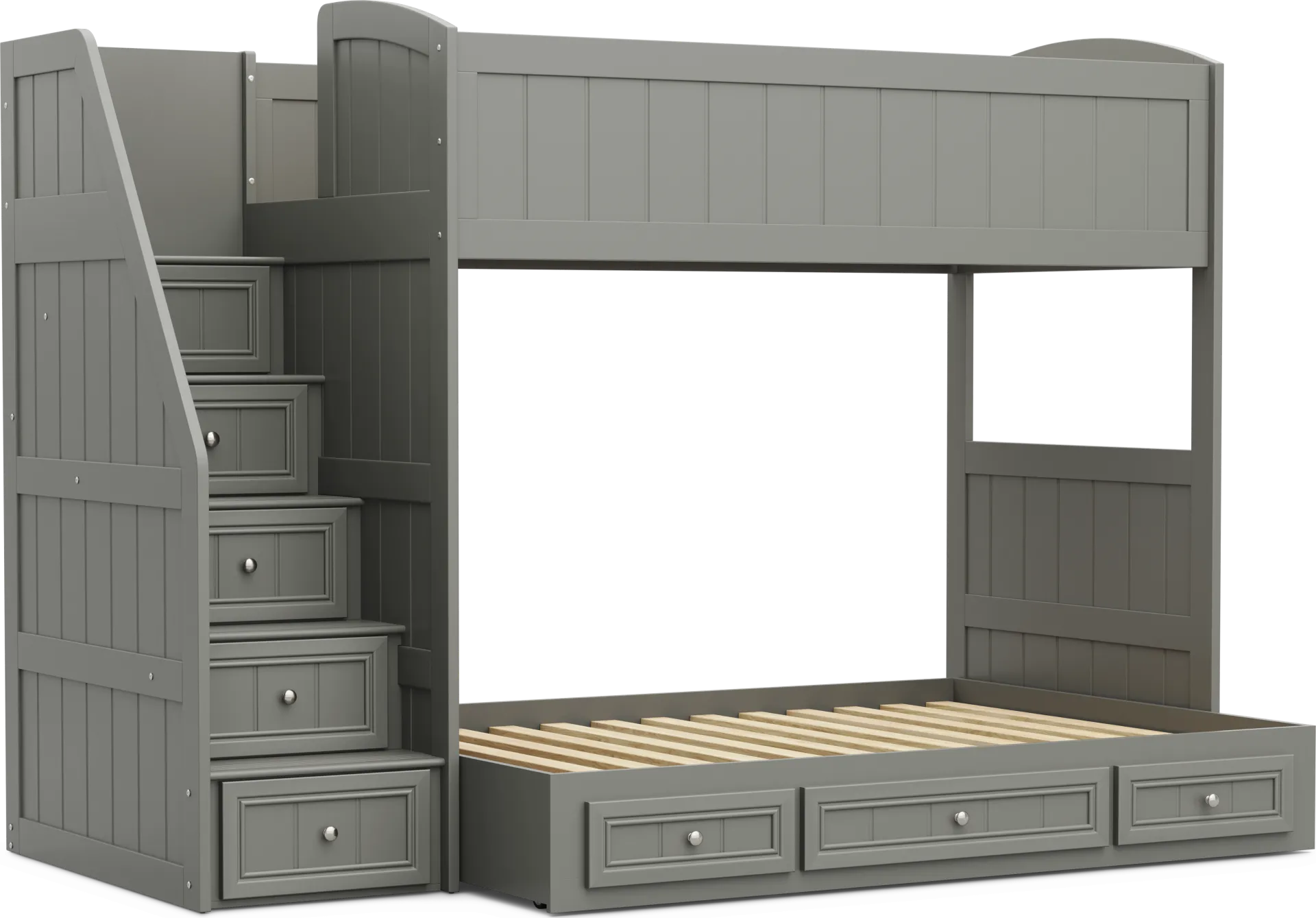 Kids Cottage Colors 2.0 Gray Twin/Full Step Loft - Image 1