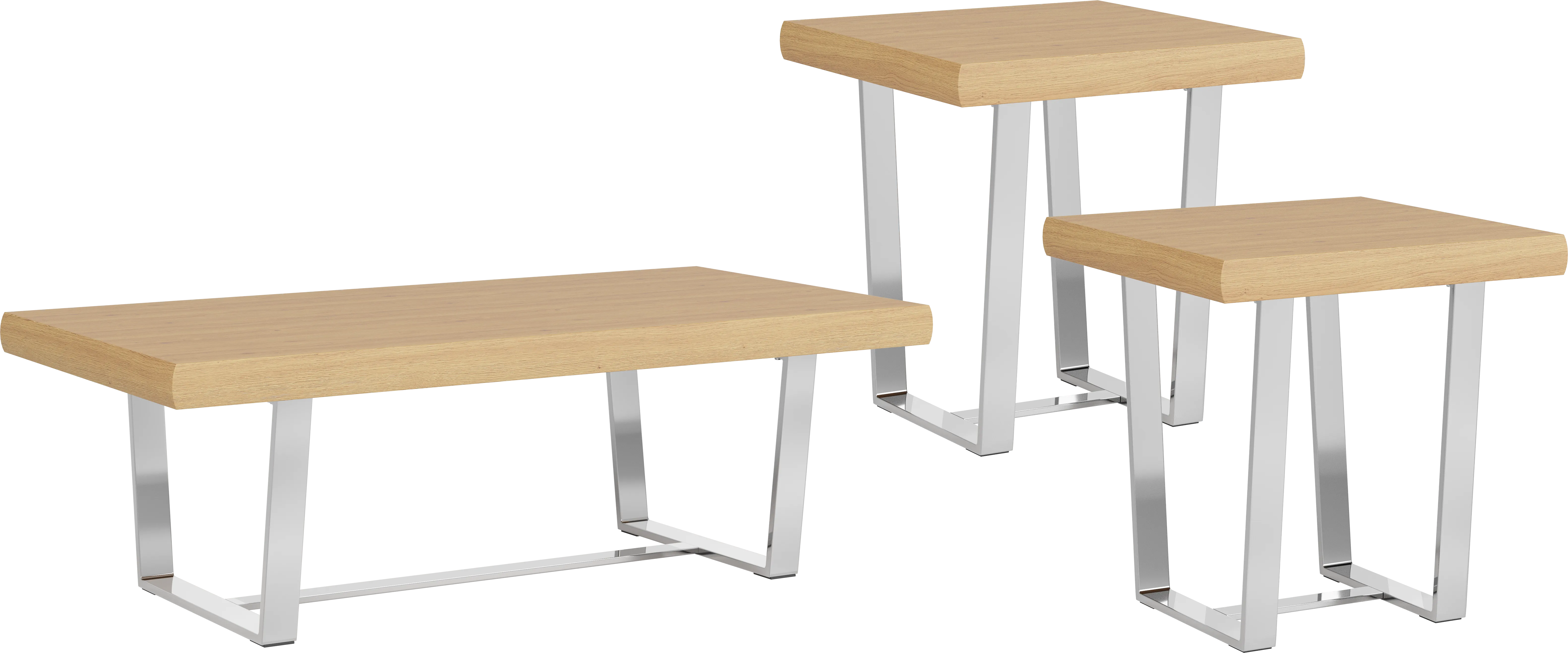 San Francisco Natural 3 Pc Table Set - Thumbnail - Image 1
