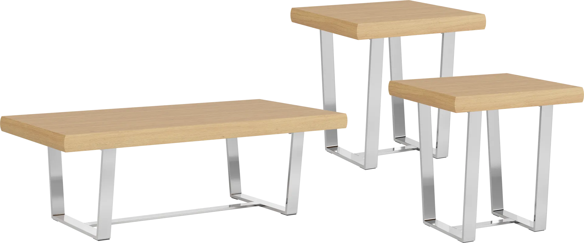 San Francisco Natural 3 Pc Table Set - Image 1
