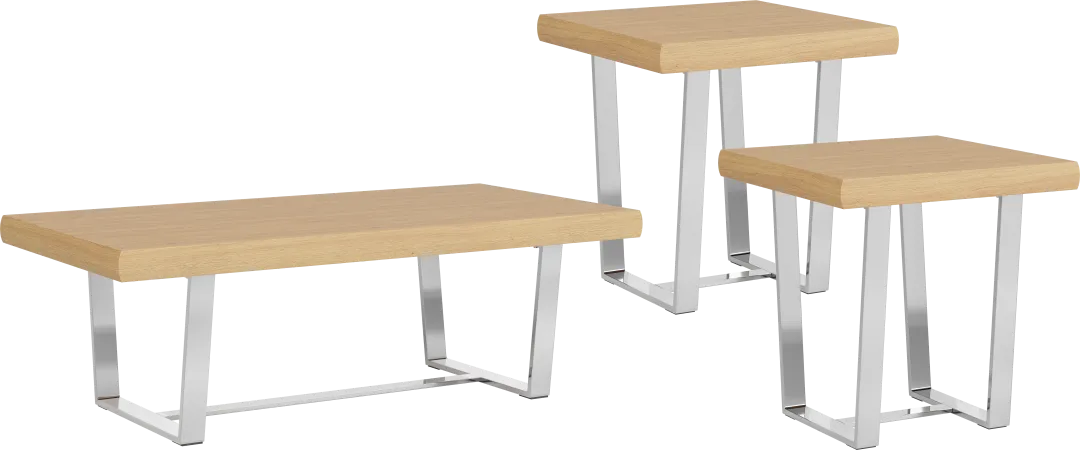 San Francisco Natural 3 Pc Table Set
