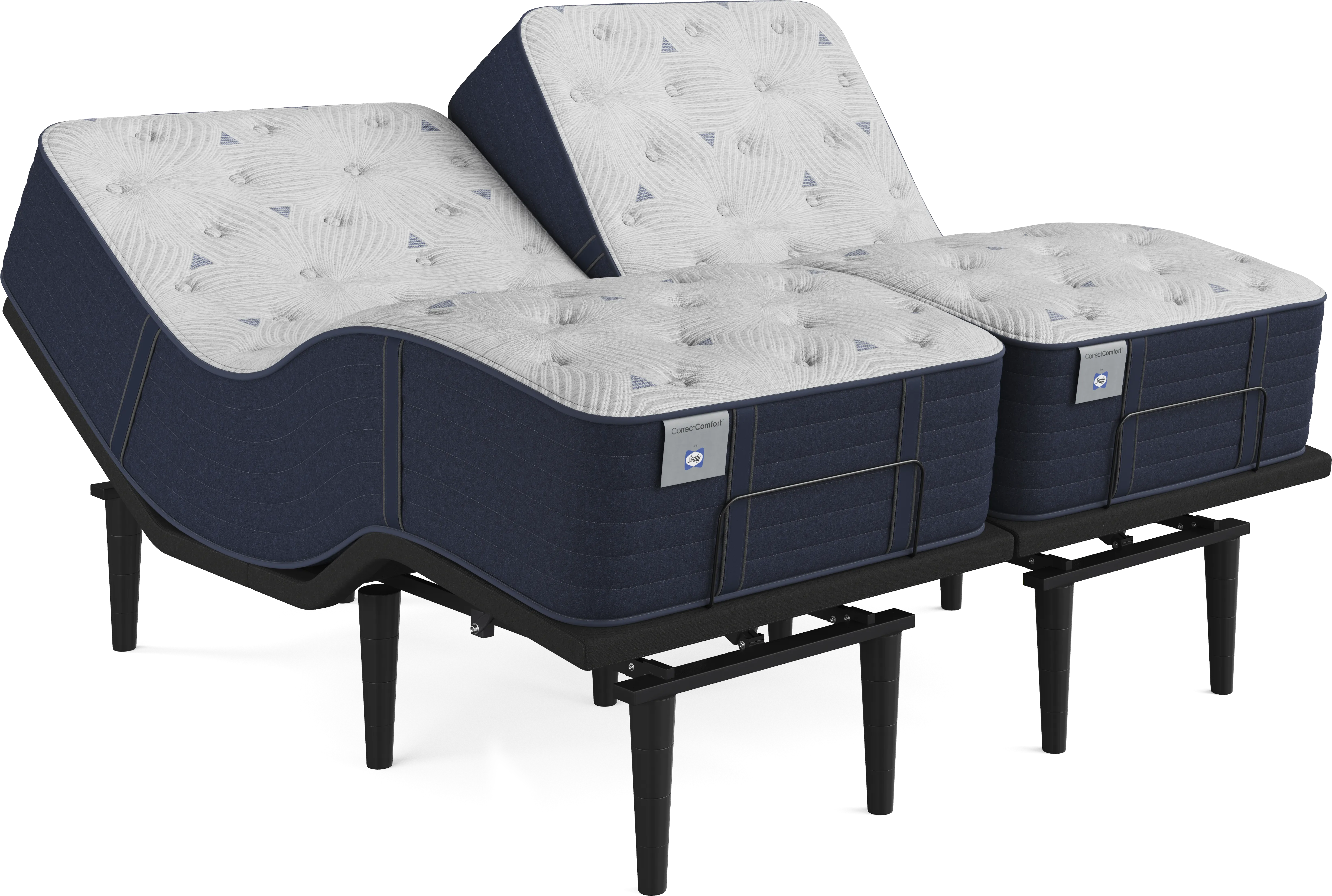 Correct Comfort By Sealy Kerry Park Split King Mattress with Ease Base - Thumbnail - Image 1