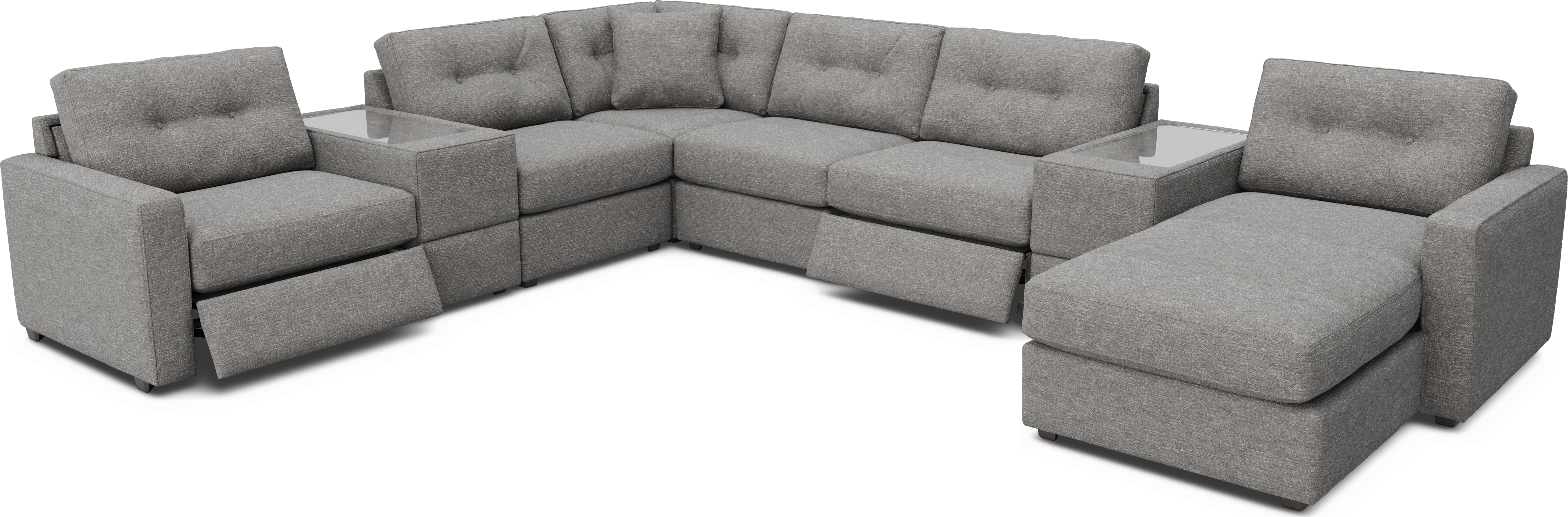 Gray 8 Pc Power Reclining ModularOne - Thumbnail - Image 1