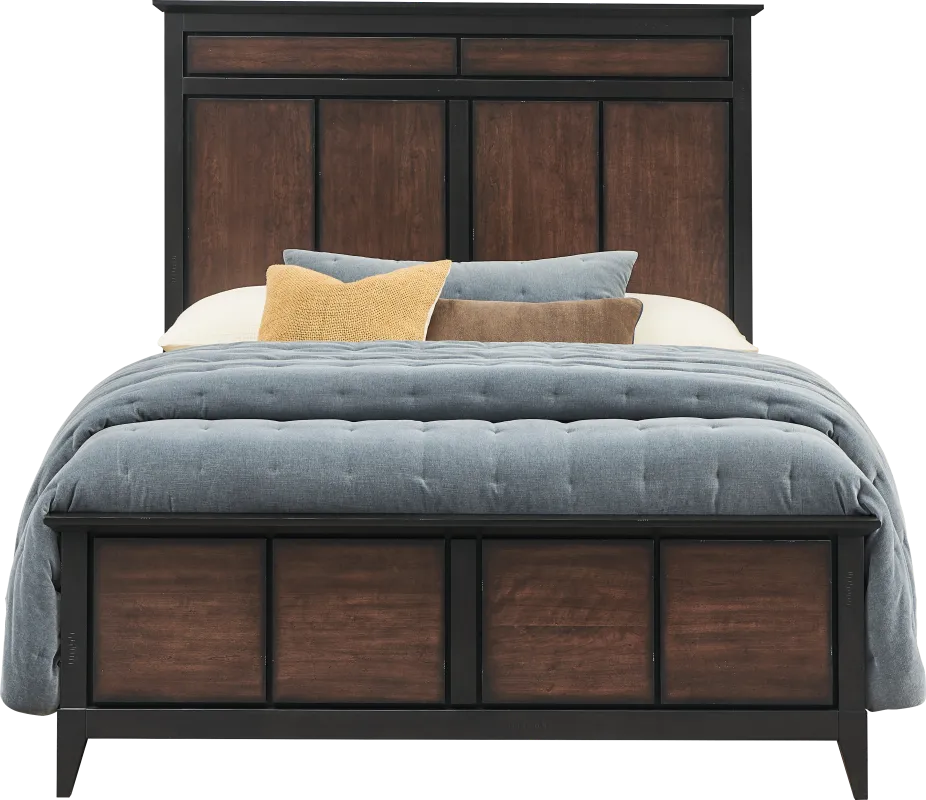 Northbrook Brown Cherry King Panel Bed