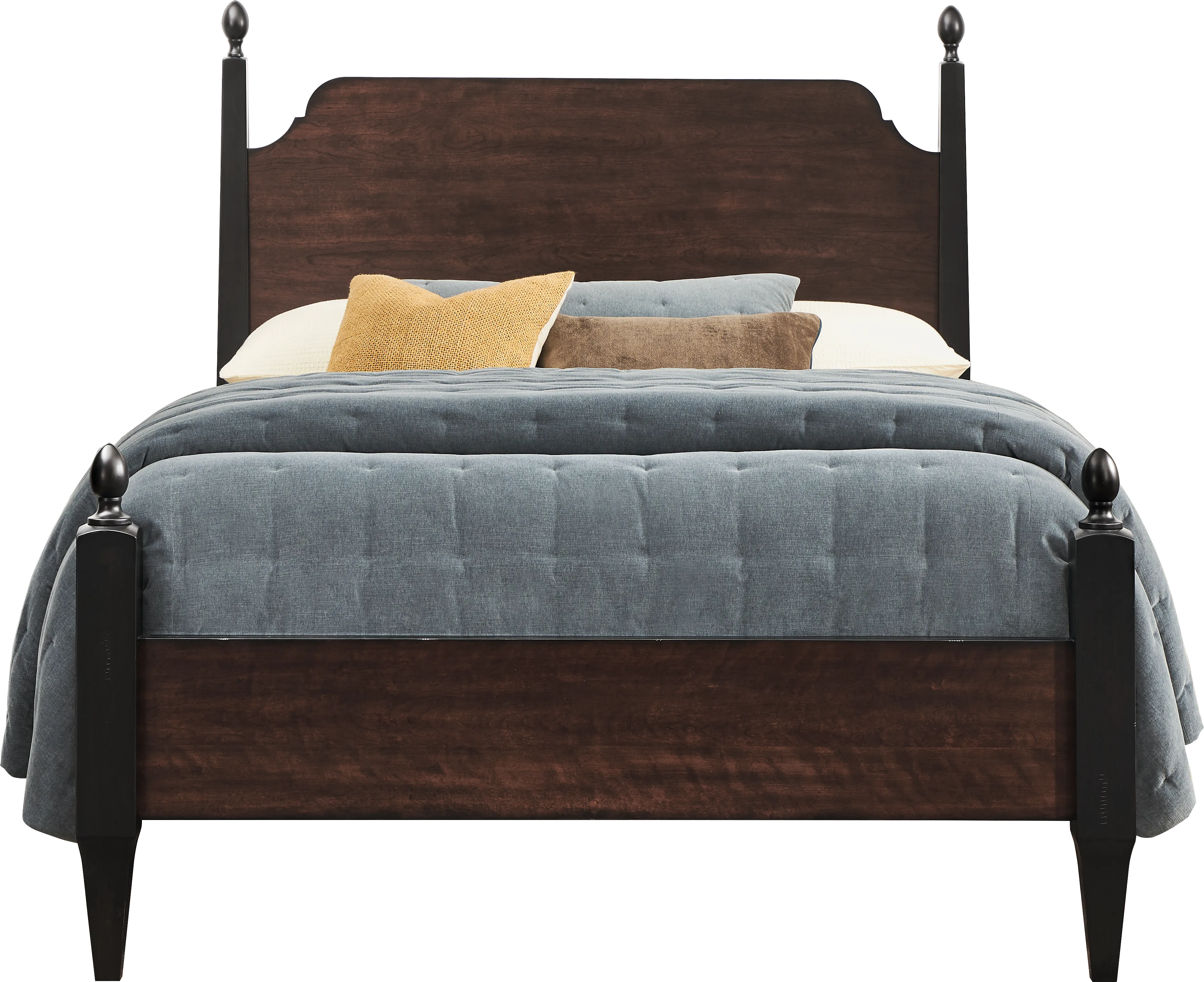 Northbrook Brown Cherry Queen Poster Bed - Thumbnail - Image 1
