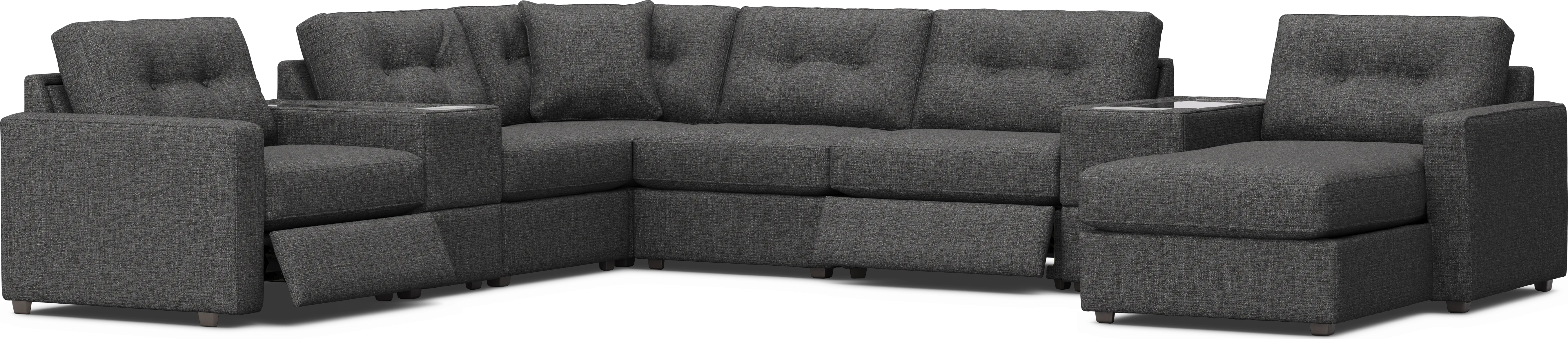 Granite 8 Pc Power Reclining ModularOne with Media Consoles - Thumbnail - Image 1