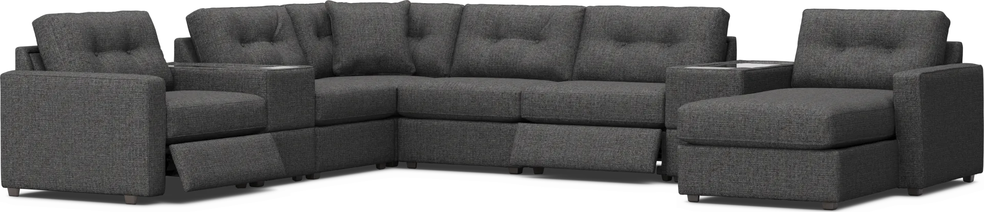 Granite 8 Pc Power Reclining ModularOne with Media Consoles - Image 1