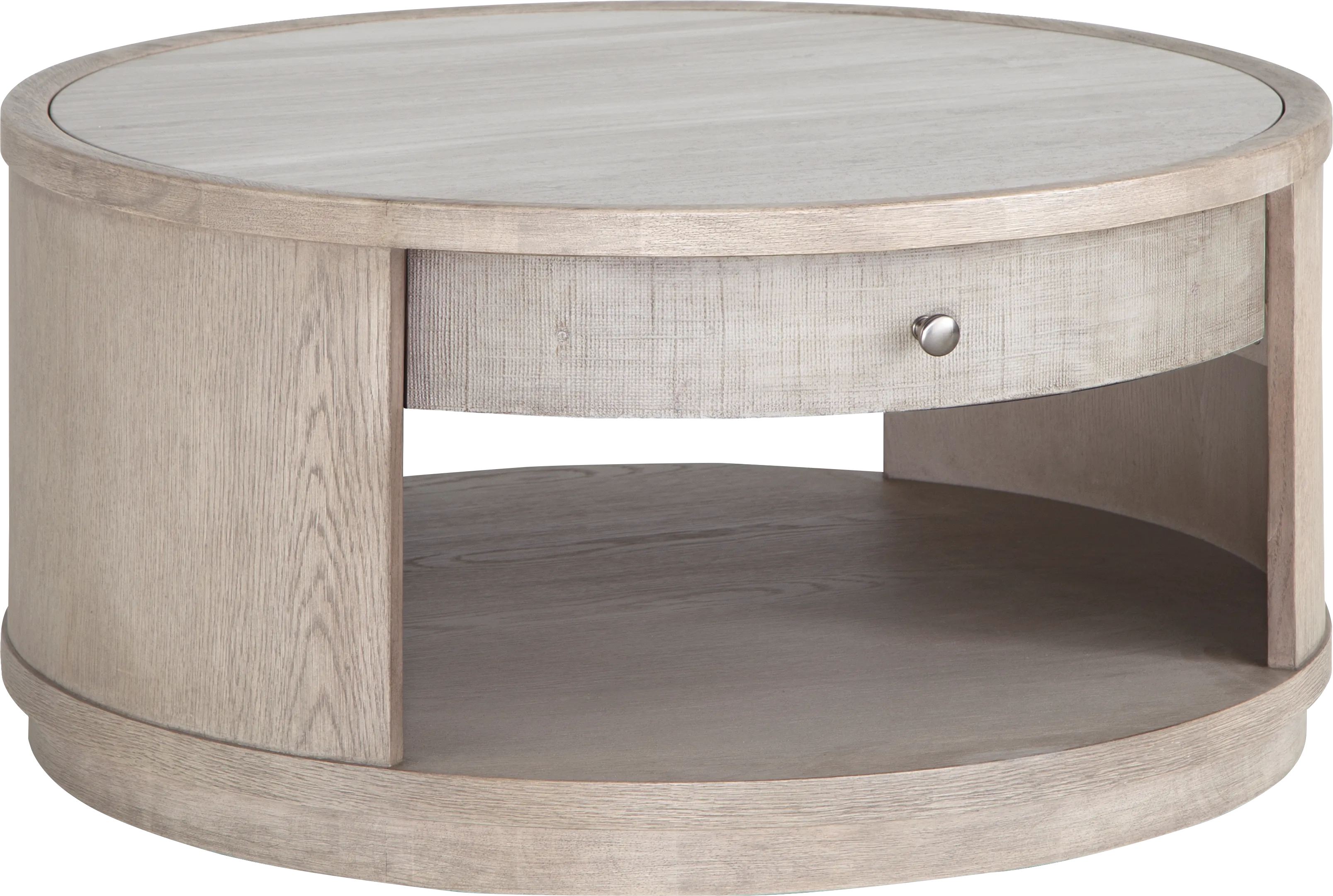 Marisole Taupe Round Cocktail Table - Thumbnail - Image 1