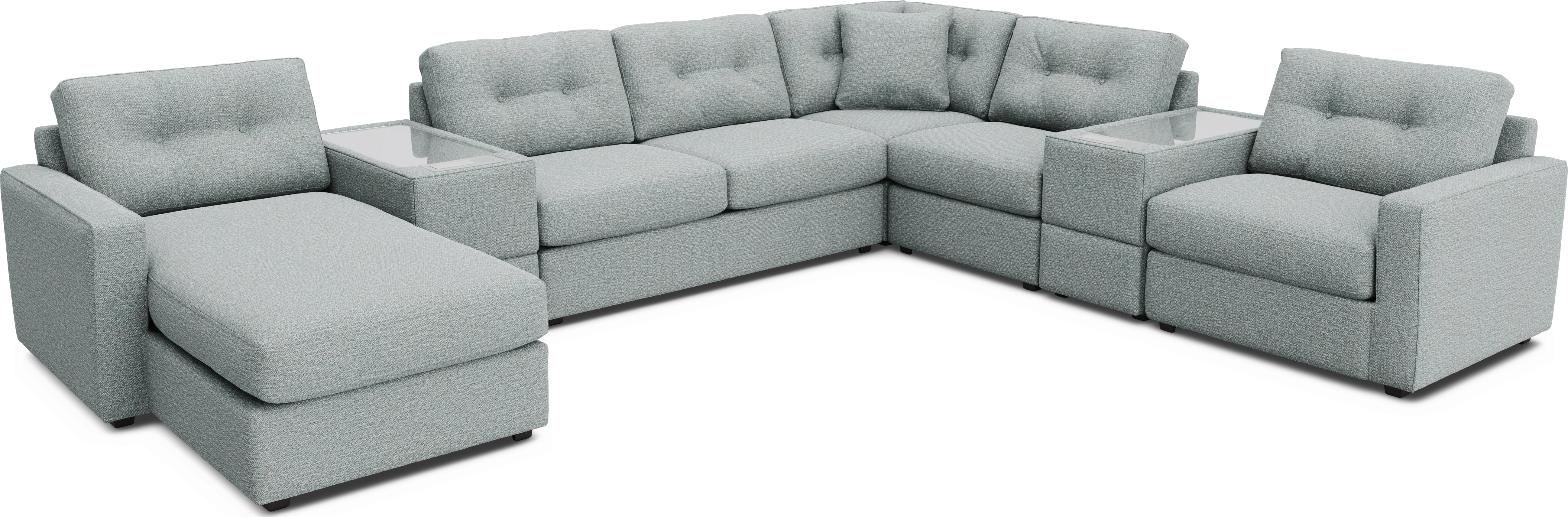 Spa 7 Pc ModularOne Sleeper with Media Consoles - Thumbnail - Image 1
