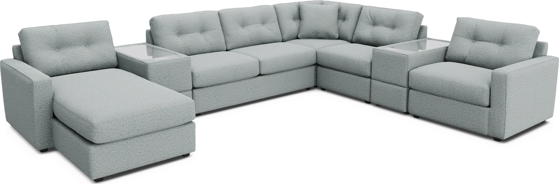 Spa 7 Pc ModularOne Sleeper with Media Consoles - Image 1
