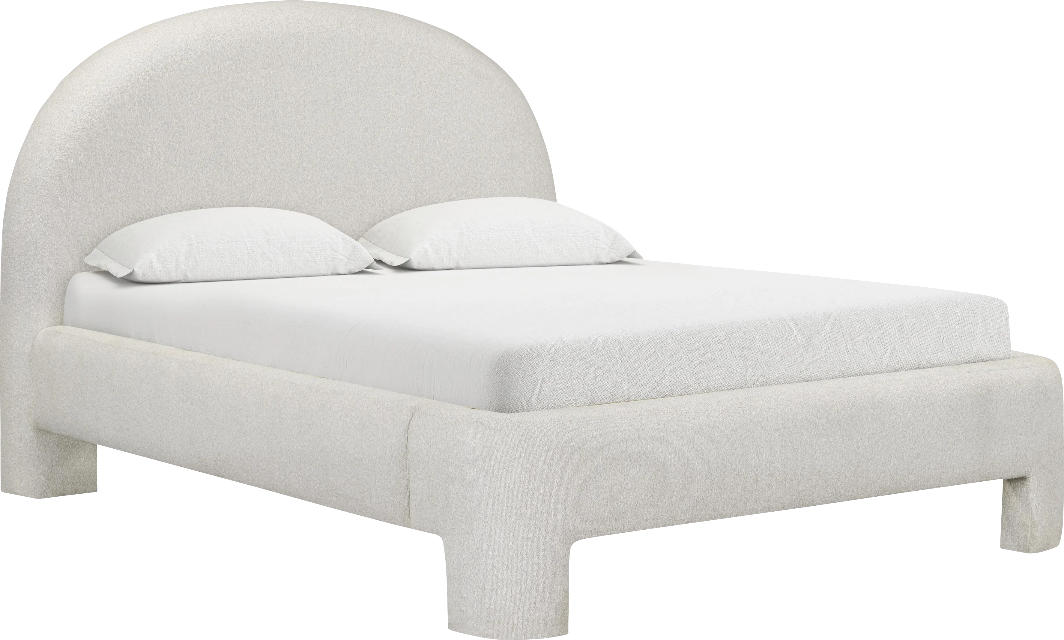 Debony Beige Queen Bed - Thumbnail - Image 1