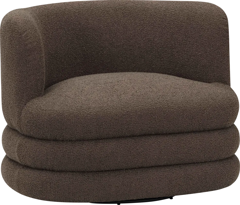 Paulo Brown Swivel Accent Chair