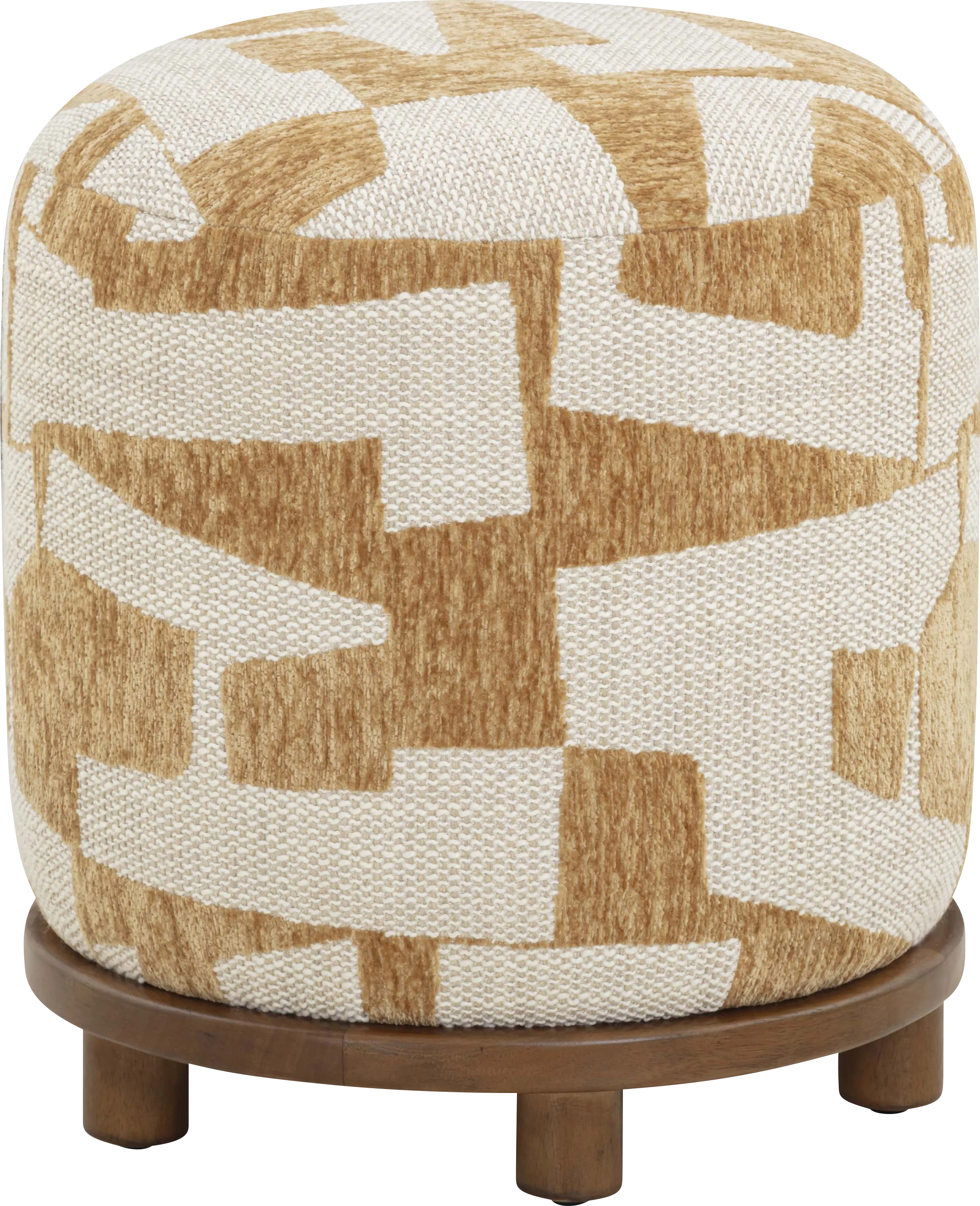 Keahi Orange Ottoman - Thumbnail - Image 1