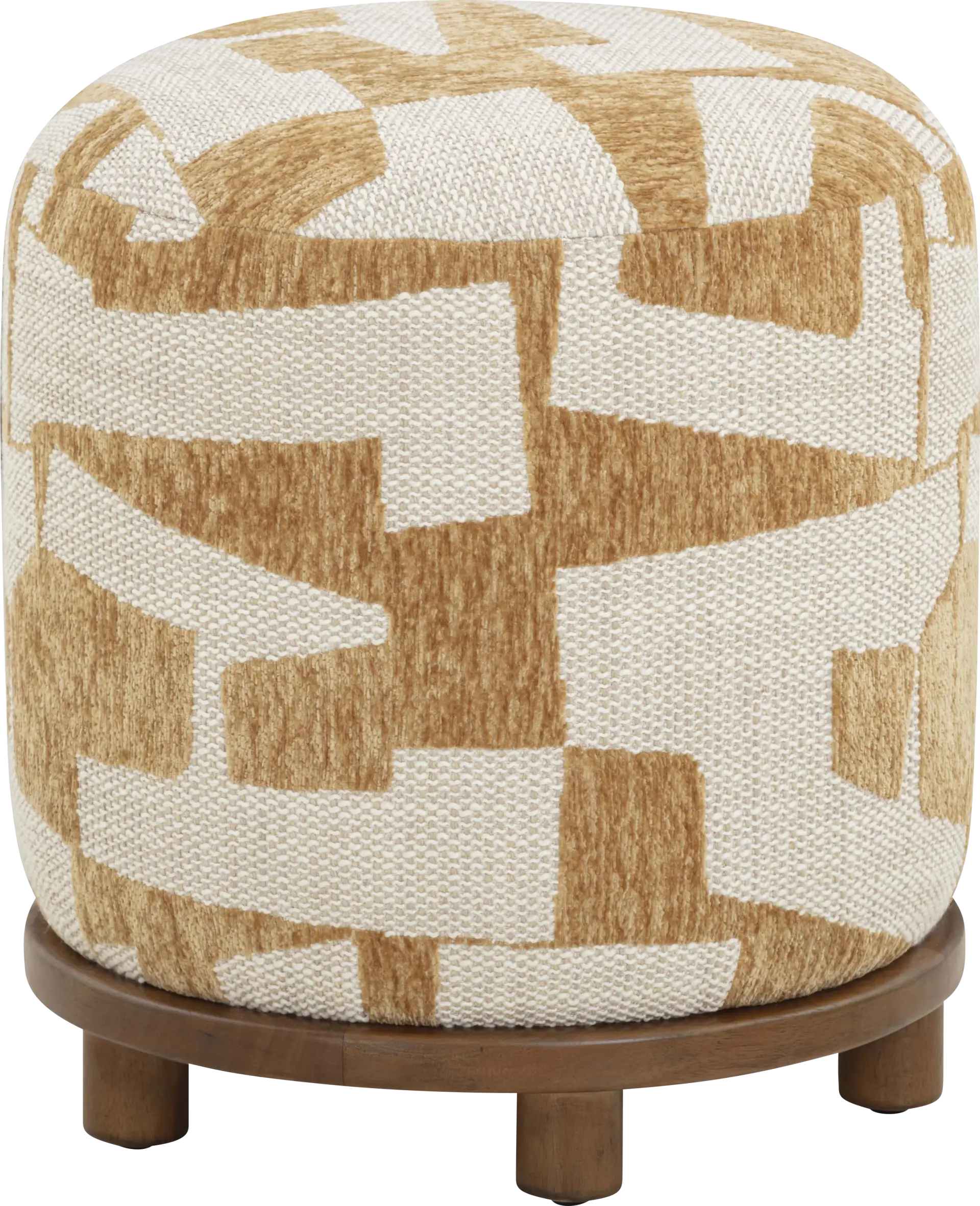 Keahi Orange Ottoman