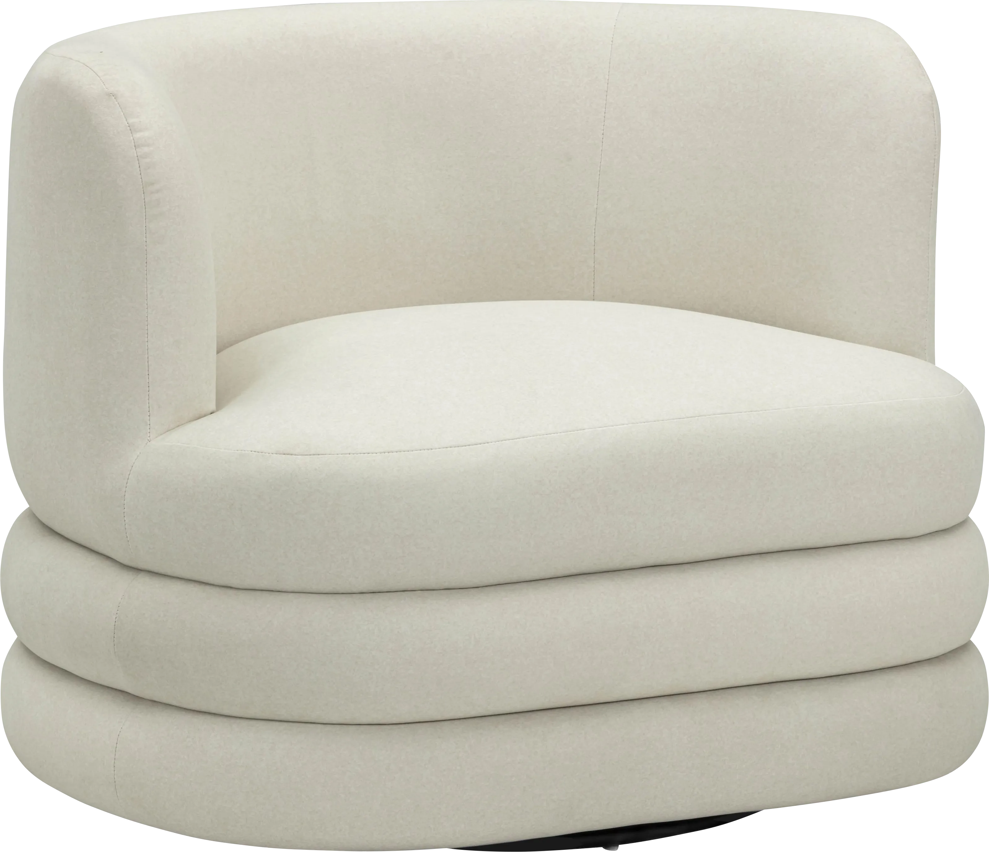 Paulo Beige Swivel Accent Chair - Thumbnail - Image 1