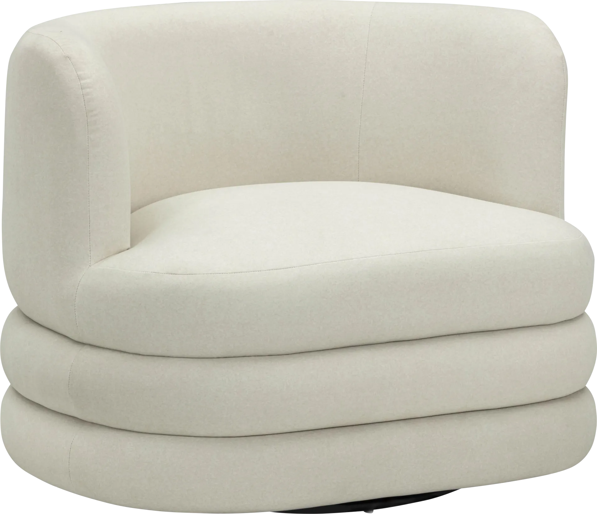 Paulo Beige Swivel Accent Chair - Image 1