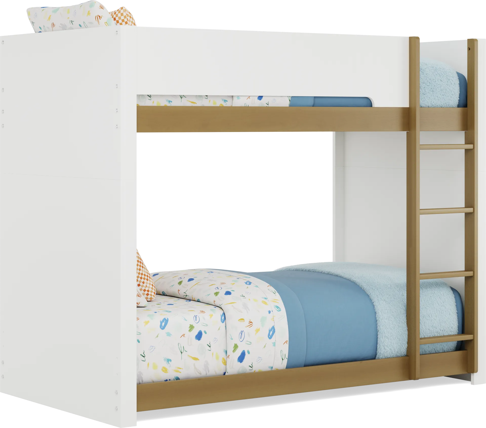 Kids Mikka White Twin/Twin Convertible Bunk Bed - Image 1