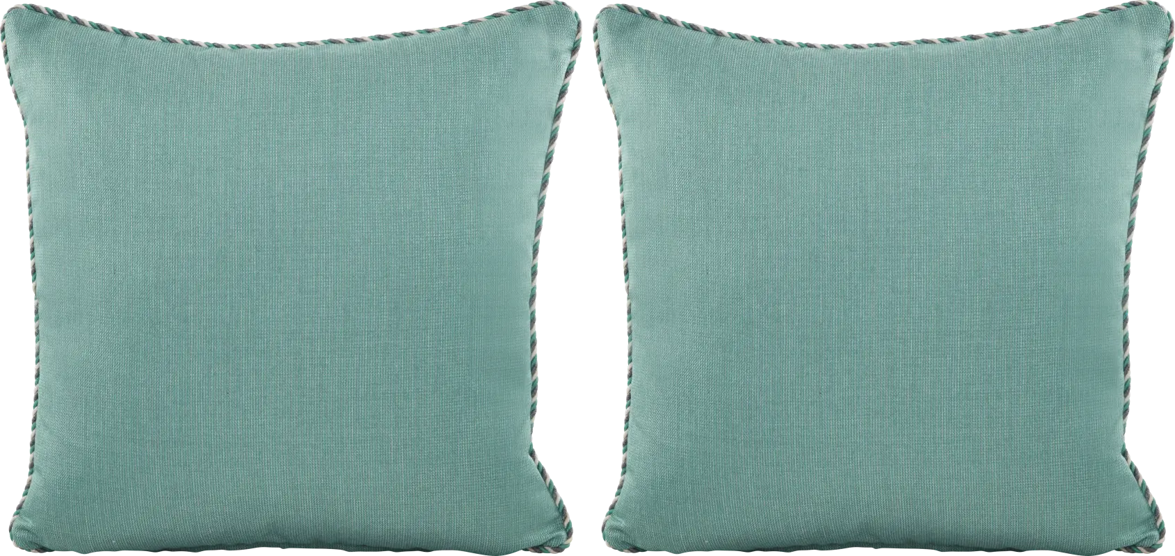 Turquoise Solid Indoor/Outdoor Accent Pillow, Set of Two