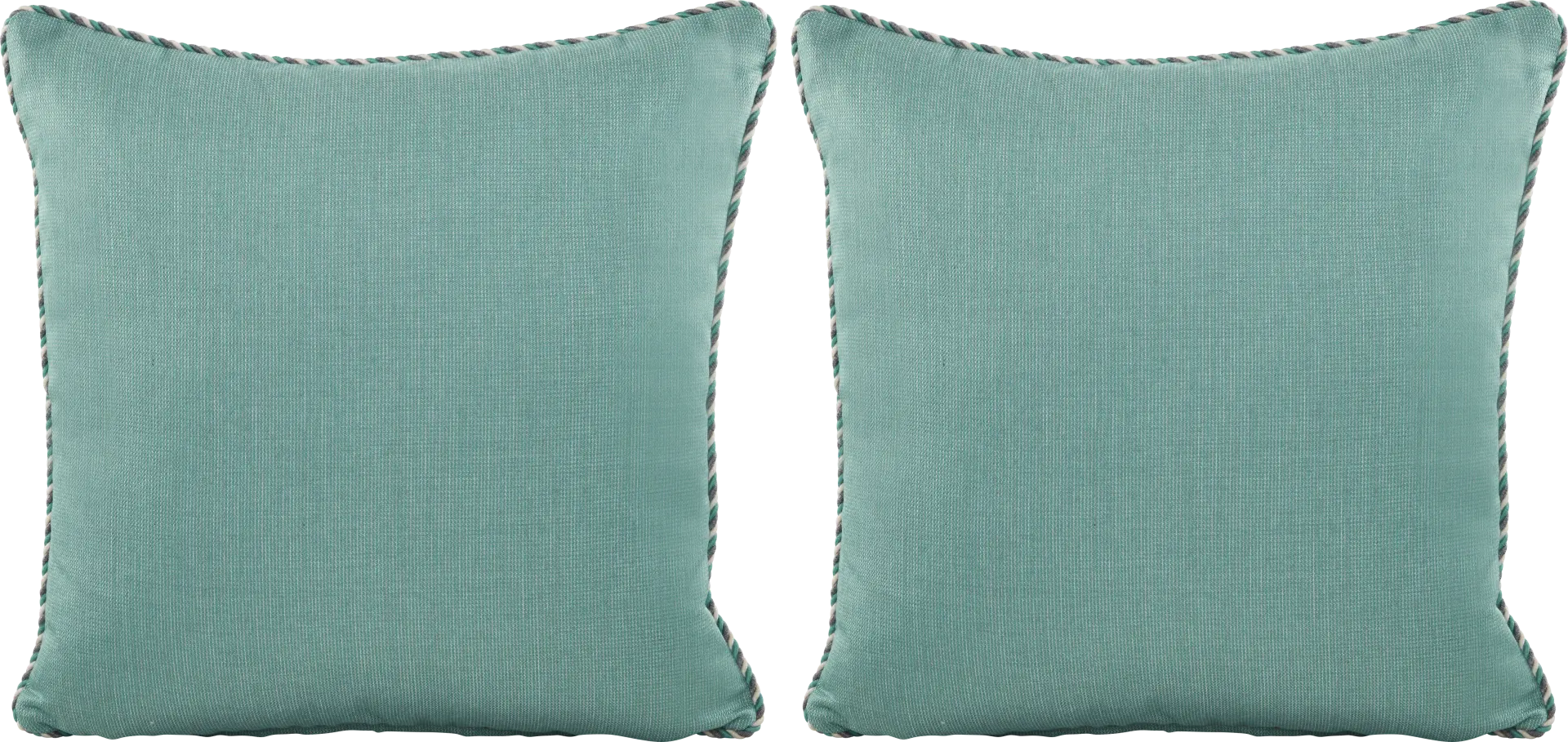 Turquoise Solid Indoor/Outdoor Accent Pillow, Set of Two