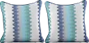 Accordion Geo Seaport Indoor/Outdoor Accent Pillow, Set of Two