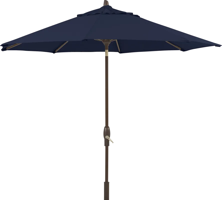 Seaport 9' Octagon Navy Outdoor Umbrella