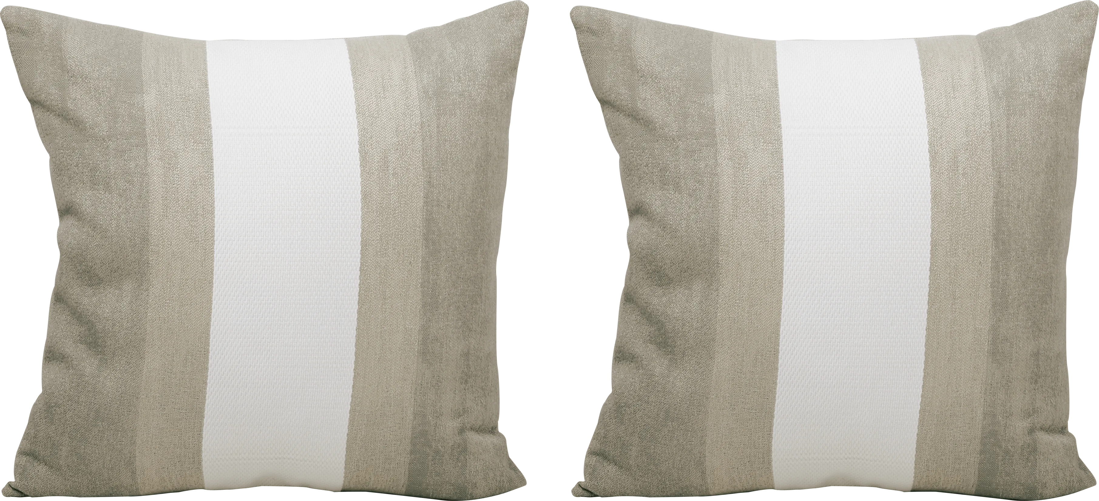 Madura Taupe Indoor/Outdoor Accent Pillow, Set of Two - Thumbnail - Image 1