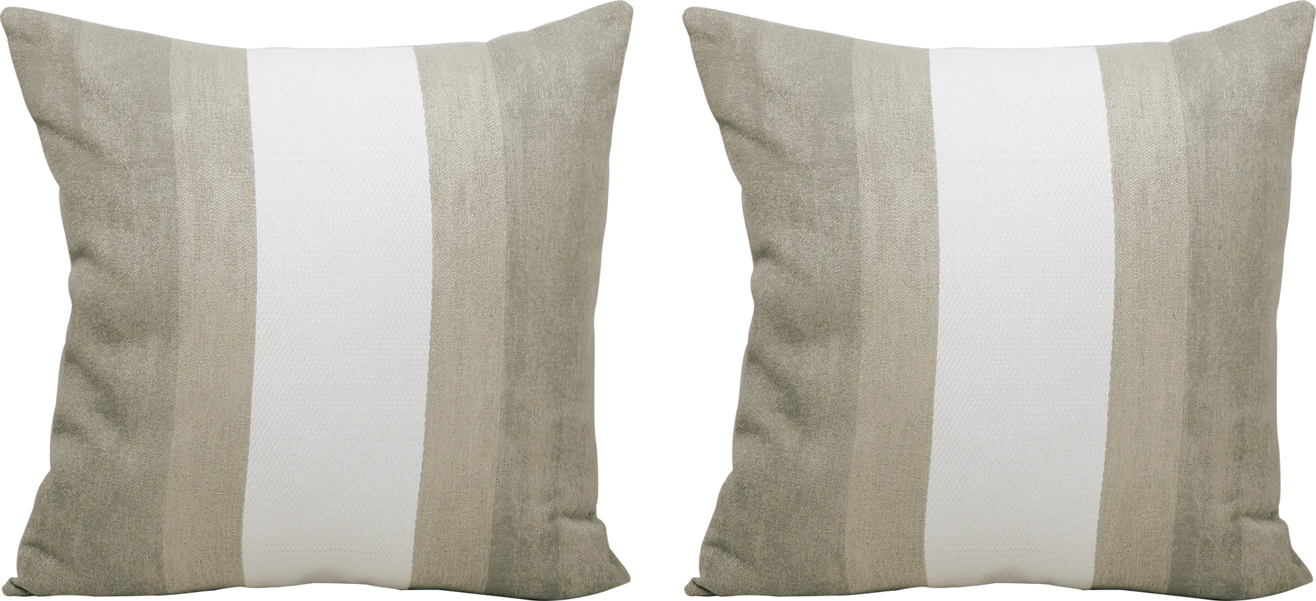 Madura Taupe Indoor/Outdoor Accent Pillow, Set of Two - Image 1