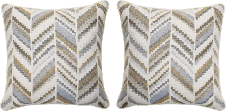 Diver Spa Blue Indoor/Outdoor Accent Pillow, Set of Two